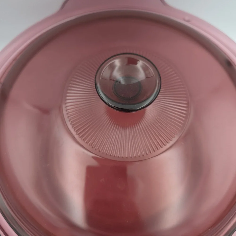 CORNING VISIONS CRANBERRY  5 L COVERED DUTCH OVEN USA READ